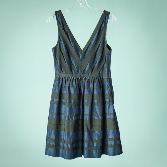 J. Crew Dresses & Skirts - J Crew Collection 2 Blue Fit Flare Ribbon Dress